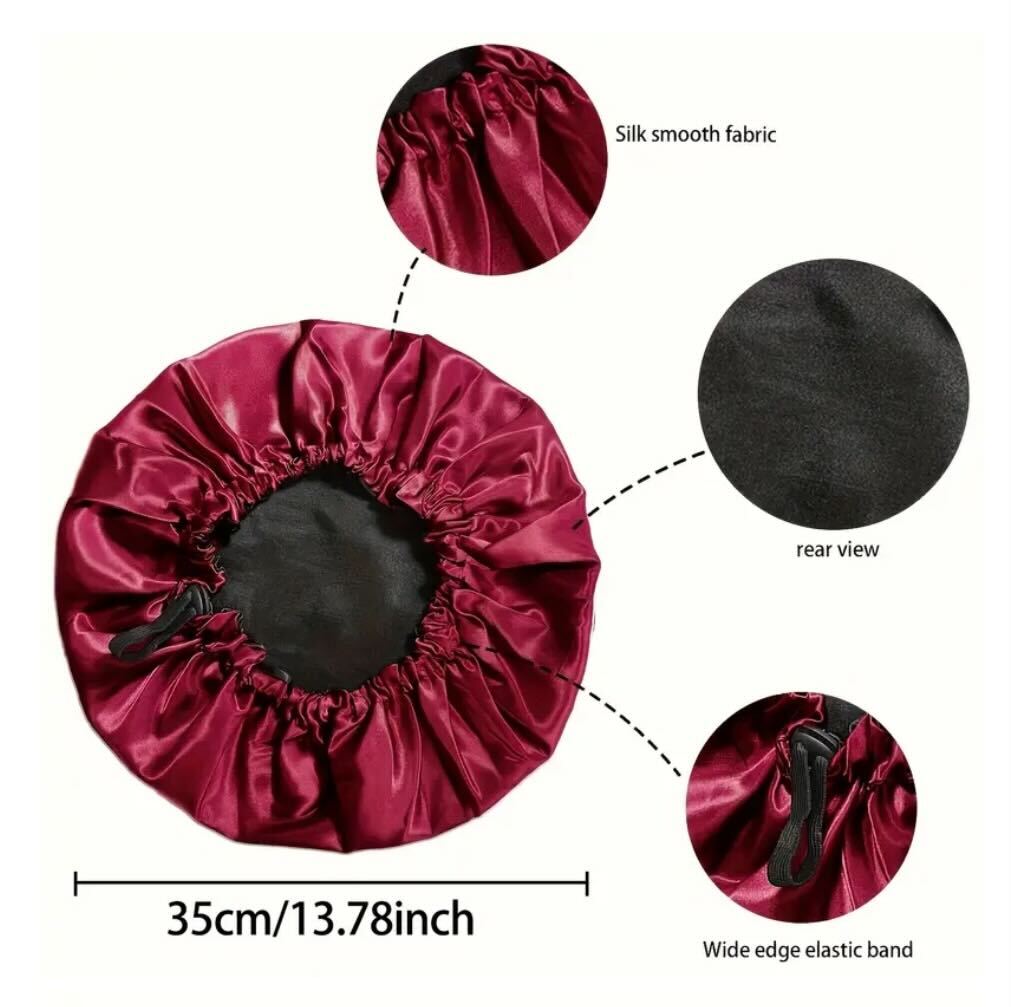 Double-layered Satin Bonnet w/ adjustable band