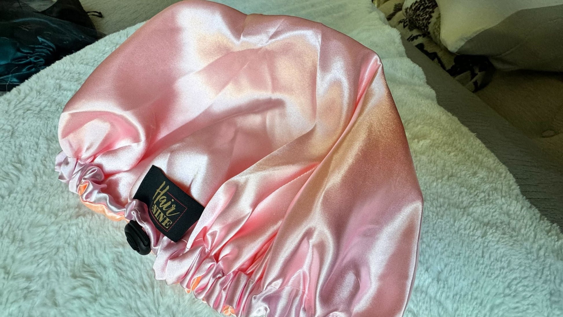 Double - layered Satin Bonnet w/ adjustable band - Hair At Nine